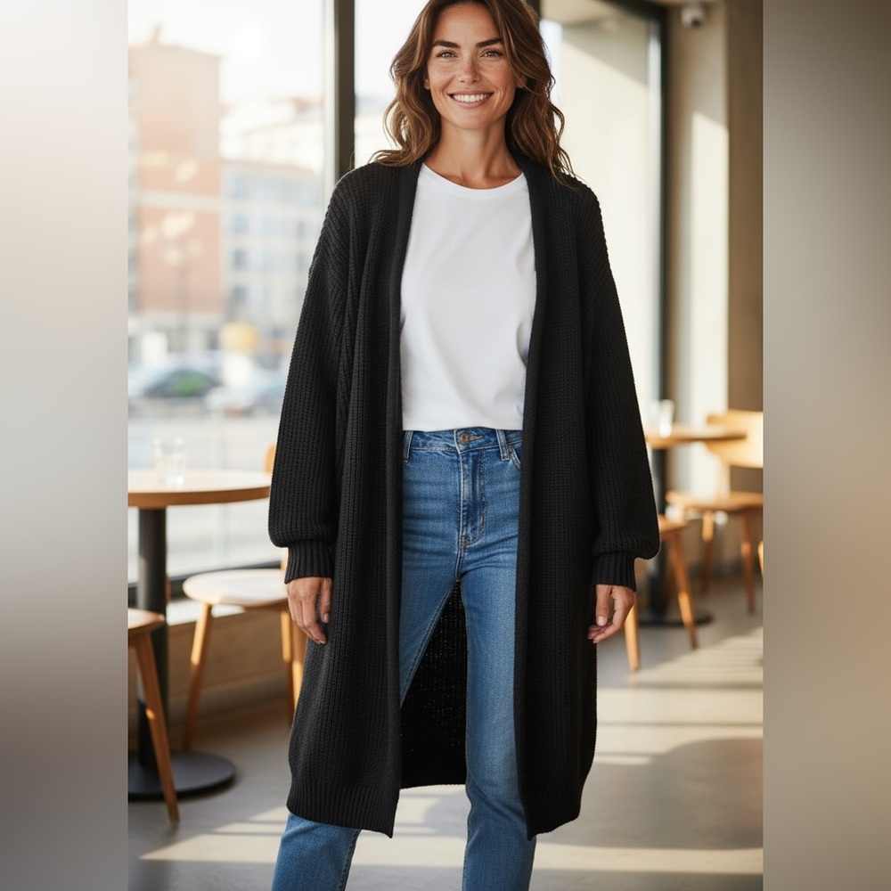 OPEN FRONT KNIT JACKET